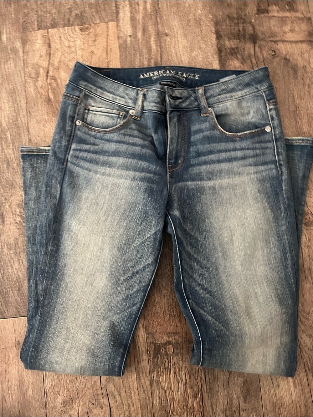 American Eagle Outfitters Women's Light Blue Skinny Jeans